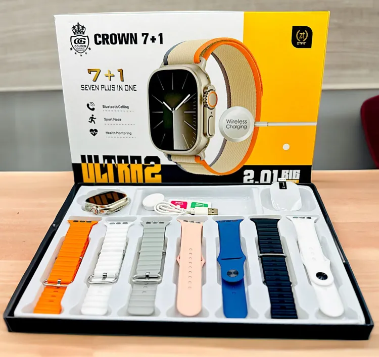 Crown H70 Ultra-2 Smart Watch - 7+1 Straps