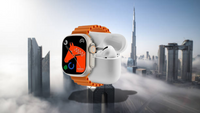 i20 Ultra Smart Watch -Smart Watches With Airpods Pro & 7 Straps - Golden Smart