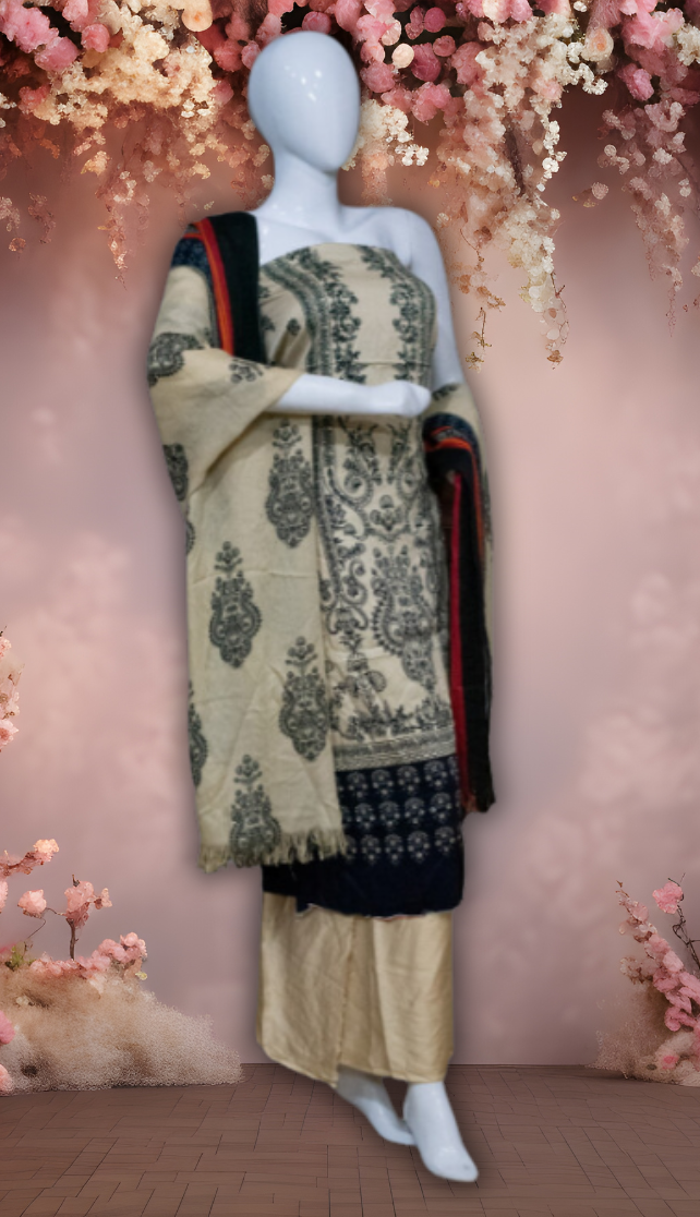 Royal Grace - Marina Suit | Wool Dupatta