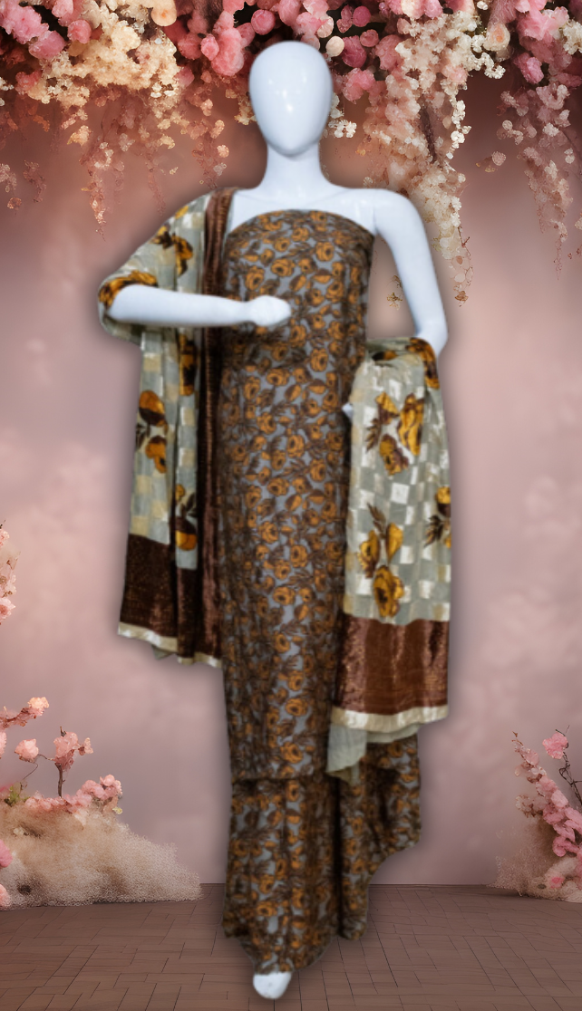 Saffron Dream - Linen Suit | Palachi Dupatta