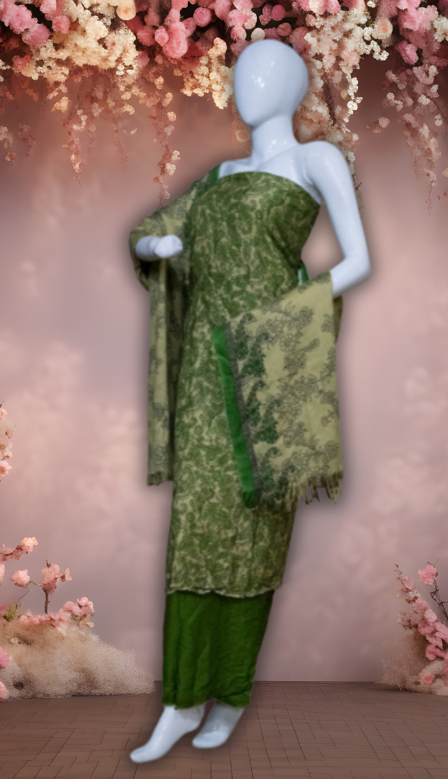 Emerald Grace - Marina Suit | Wool Dupatta